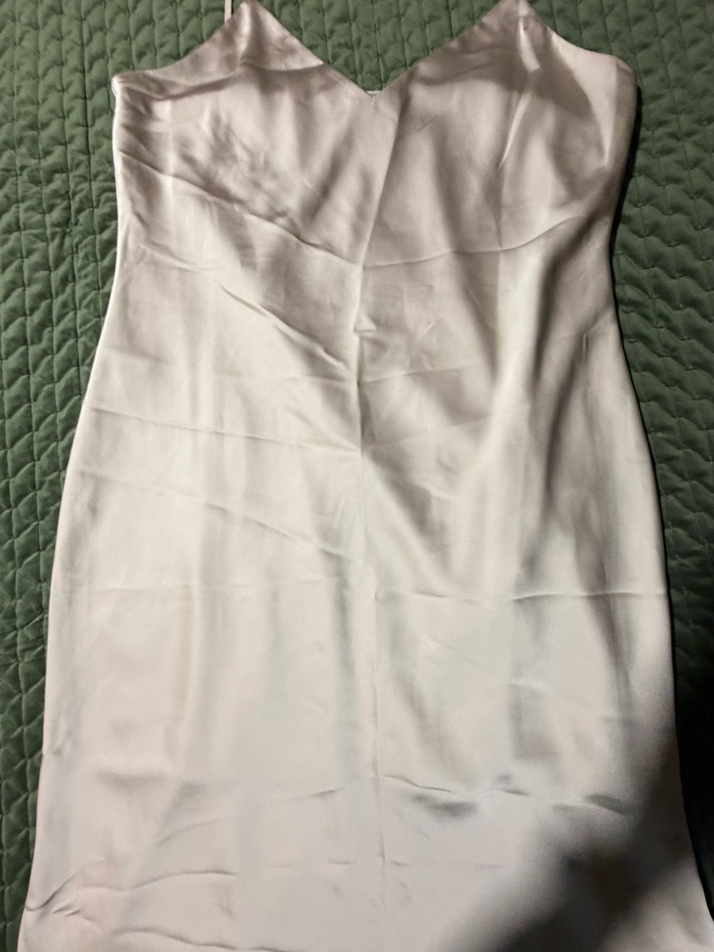 Gianni Bini Harper Ivory Satin Slip Dress Size 12 - Picture 3 of 15